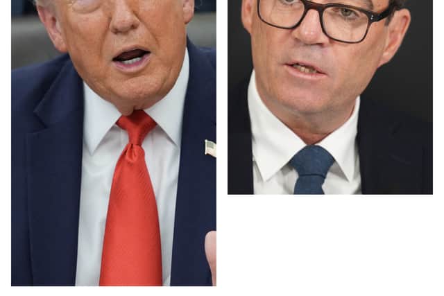 US President Donald Trump and Prime Minister Andy Burnham