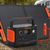 The Jackery bundle combines the Explorer 240 V2 power station with a 100W solar panel and USB-C converter