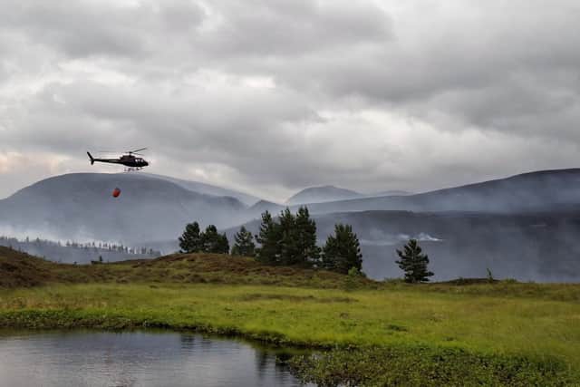 SFRS share images of the scene of the ongoing Cairngorms wildfire