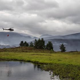 SFRS share images of the scene of the ongoing Cairngorms wildfire 