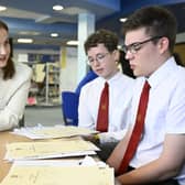 Mairi McAllan speaks to pupils at Broughton High School