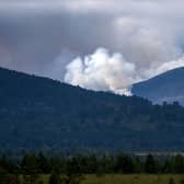 Smoke rises in the Cairngorms amid a wildfire