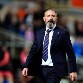 Rangers manager Derek McInnes frowns