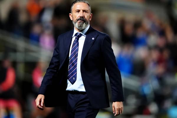 Rangers manager Derek McInnes frowns