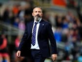 Rangers manager Derek McInnes frowns