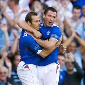 Phil Bardsley during his loan spell at Rangers. Cr: SNS Group.