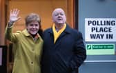 Nicola Sturgeon with Peter Murrell in 2019