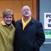 Nicola Sturgeon with Peter Murrell in 2019