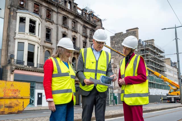 Council leader Jane Meagher, left, and Deputy First Minister Jenny Gilruth in Princes Street earlier this month