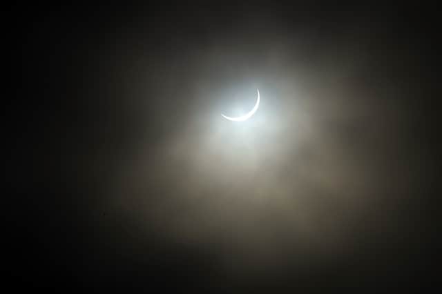 The rare solar eclipse is the first of its kind in Scotland since 1999. 