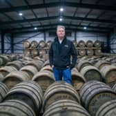 Alasdair Day in the dunnage warehouse on Raasay