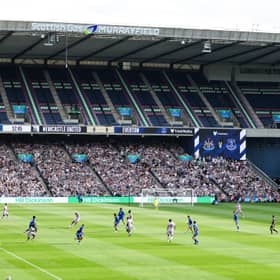 The top tier at Murrayfield was empty for the pre-season friendly between Newcastle United and Everton. (Photo by Ewan Bootman / SNS Group)