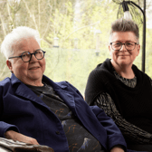 Val McDermid (l) and Jo Sharp (r)