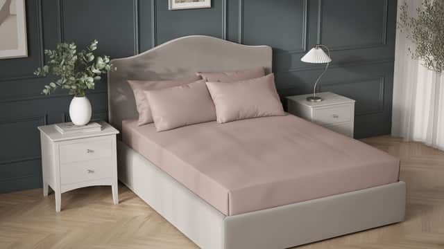 I changed almost all my bedding to M&S and the finished bed now has a luxurious, upmarket hotel feel. Pictured is the Egyptian Cotton 400 Thread Count Silky set in blush pink.