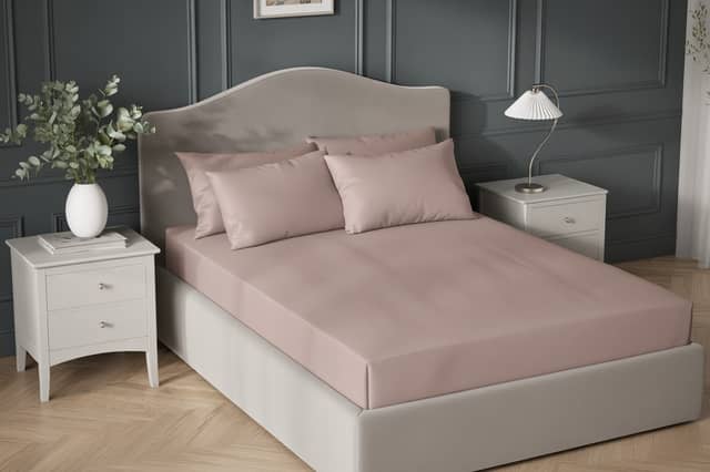 I changed almost all my bedding to M&S and the finished bed now has a luxurious, upmarket hotel feel. Pictured is the Egyptian Cotton 400 Thread Count Silky set in blush pink.
