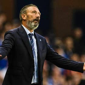 A frustrated Rangers manager Derek McInnes during the 1-1 draw with Jagiellonia Bialystok at Ibrox that knocked his side out of the Europa League. (Photo by Craig Williamson / SNS Group)