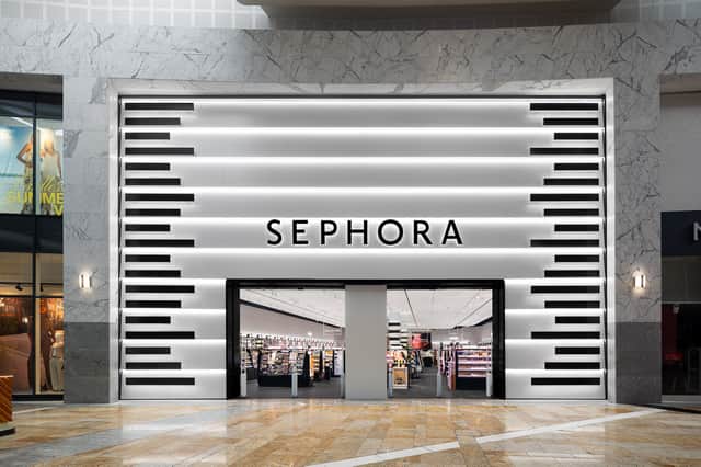 Sephora's new store in Glasgow's Silverburn Shopping Centre.
