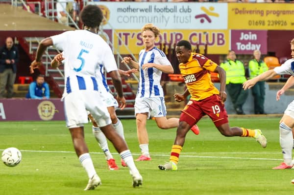 Motherwell's Ibrahim Said scores to make it 2-0 during a UEFA Europa Conference League Third Qualifying Round Second Leg match between Motherwell and HJK Helsinki