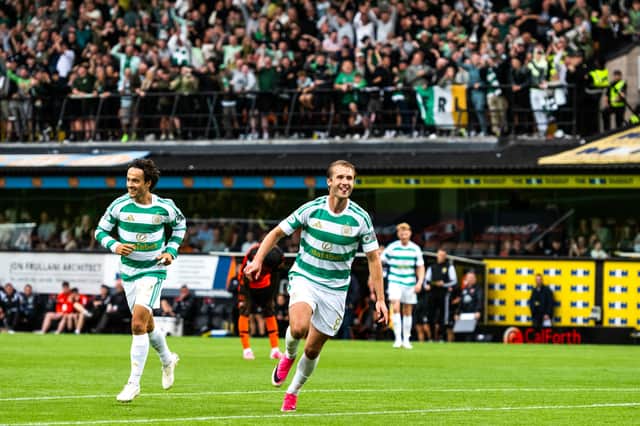 Benjamin Nygren was Celtic's star man in the 4-0 win over Dundee United.