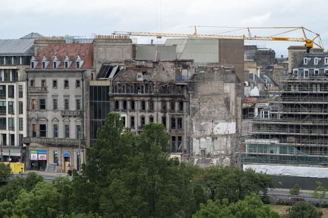 Wednesday 29th July 2026 Part of Princes Street still remains closed to the pubic and traffic after a fire broke out in the former Debenhams building.



All trans[ort/veichles are being diverted via George Street.