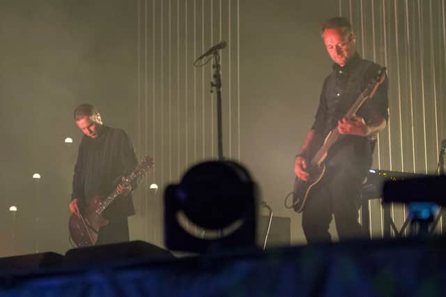 Jonsi Birgisson and Georg Holm of Sigur Ros on stage in 2023