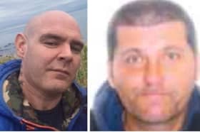 Paul Lafferty (left) and Gary Beaton  were found with serious injuries within a property in Chancellor Street, Partick.