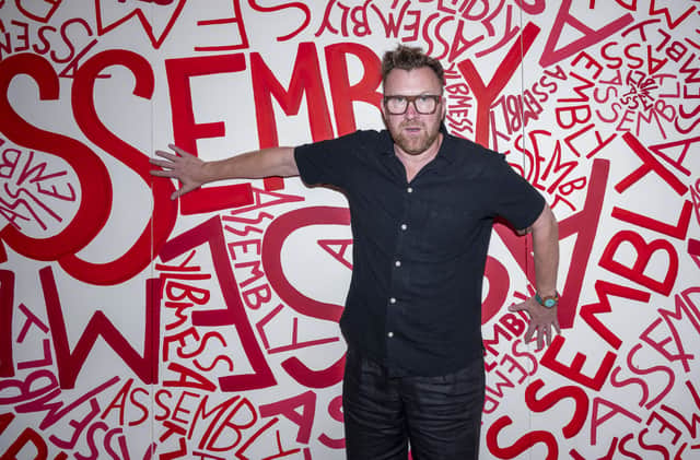 Jason Byrne always involves the audience in his comedy, which includes improv, set pieces and stunts.