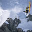 US skier Ross Tester competes in the Verbier Xtreme Freeride World Tour event in March 2021