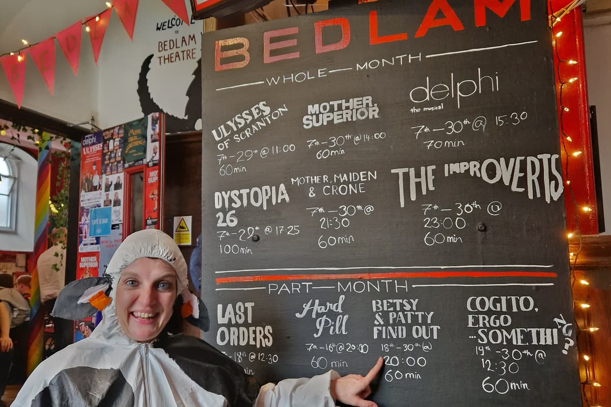 I made my Fringe debut as an extra cow in a show at the Bedlam Theatre - ...
