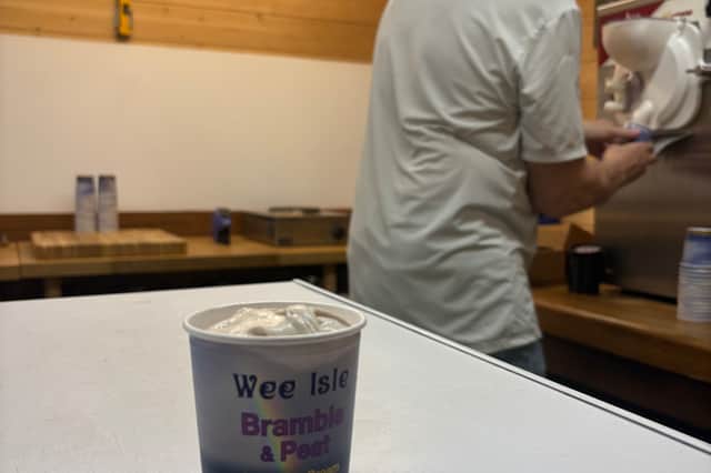 The island's now limited edition of Wee Isle bramble and peat ice cream