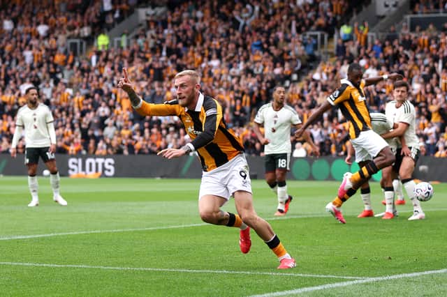 Oli McBurnie had a part to play in Hull City's opening goal in their shock 2-0 win over Manchester United on Saturday afternoon.