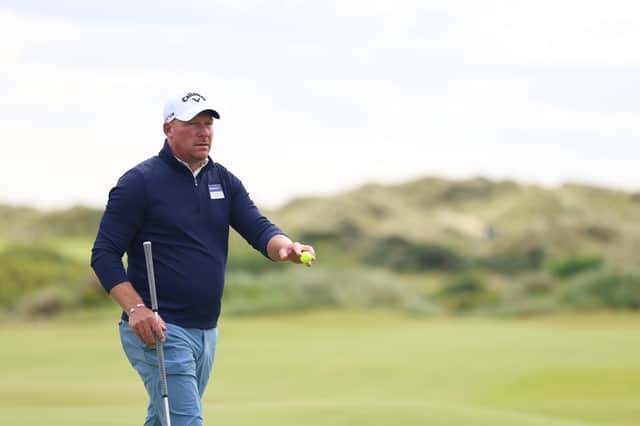Helped by an albatross at the par-5 fourth, South African Shaun Norris holds a two-shot lead at Trump International Golf Links heading into the last day