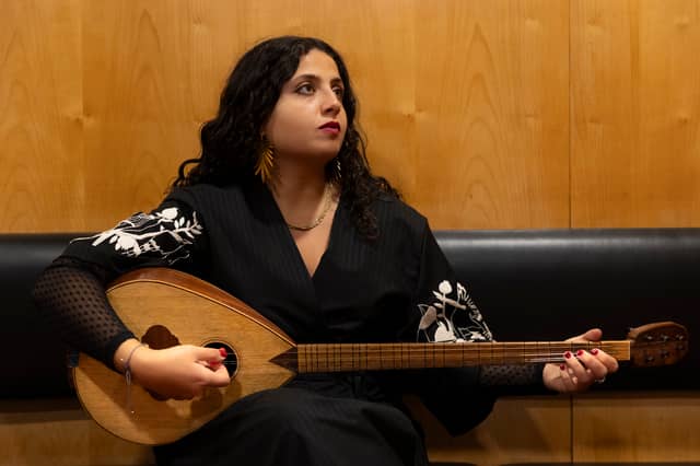 Lebanon’s Farah Kaddour plays the long-necked buzuq in Beyond Tradition