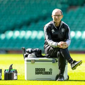 Manager Martin O'Neill during a Celtic MD-1 training session at Celtic Park