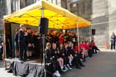 Tweedbank Primary pupils on the Fringe Community Stage