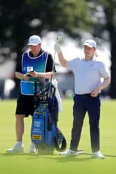 Bob MacIntyre selects a club from his bag during the first round of last week’s BMW Championship at Bellerive Country Club in St Louis