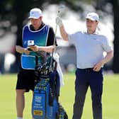 Bob MacIntyre selects a club from his bag during the first round of last week’s BMW Championship at Bellerive Country Club in St Louis