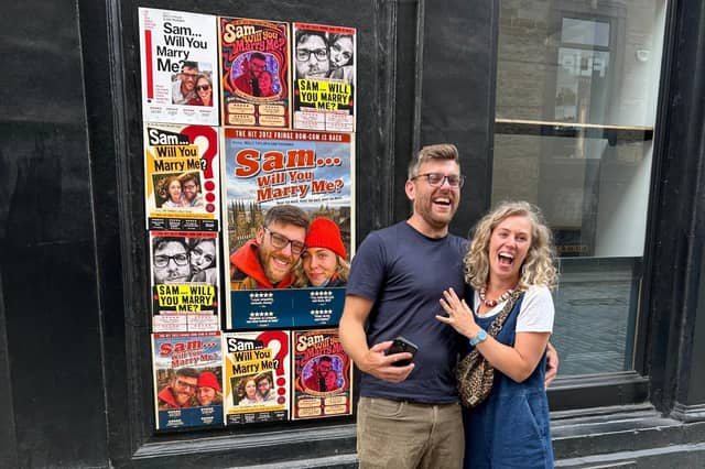 Molly Taylor proposed to her partner Sam Thornber near the Edinburgh Festival Fringe venue where they first met