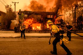 Last year's devastating wildfire in Los Angeles resulted in billions of pounds of damage, affecting insurance premiums (Picture: Josh Edelson)
