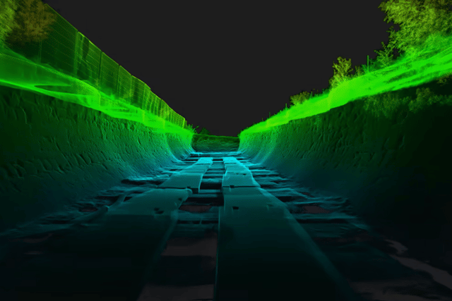 3D laser image of the inside of Kelvin Aqueduct