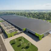 A visualisation of the Ravenscraig AI data centre  proposed by Apatura. 