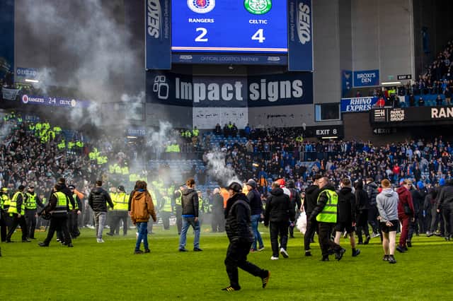 Crowd disorder marred the match between Rangers and Celtic back in March.