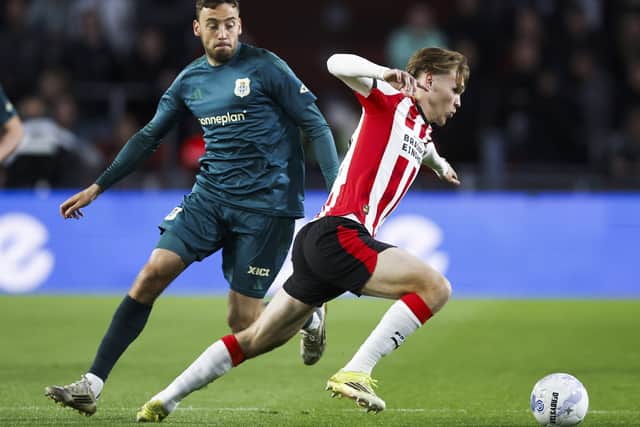 Celtic have made a move for PSV Eindhoven midfielder Joel van den Berg (right).