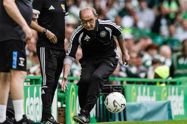 Celtic manager Martin O'Neill during the 2-1 win over Falkirk at Celtic Park. (Photo by Craig Williamson / SNS Group)