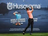 Marco Penge tees off on the seventh hole during the Husqvarna British Masters hosted by Sir Nick Faldo at The Belfry in Sutton Coldfield