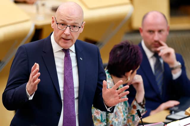 John Swinney delivers his statement to parliament on the new Programme for Government (Picture: Jeff J Mitchell)