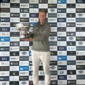 Will Porter shows off the trophy after winning the Fairmont St Andrews Classic presented by 5Star Sports Agency