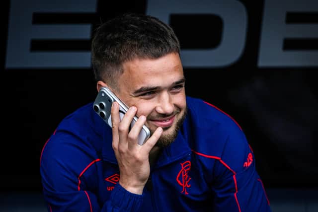 Rangers midfielder Nicolas Raskin pictured pre-match at the Falkirk Stadium.