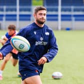New Edinburgh Rugby stand-off James Grayson during a training session at Hive Stadium.