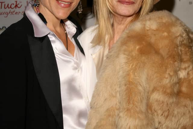Claire Kellerman (l) with her late aunt and adoptive mother, Sally. Picture: Getty Images